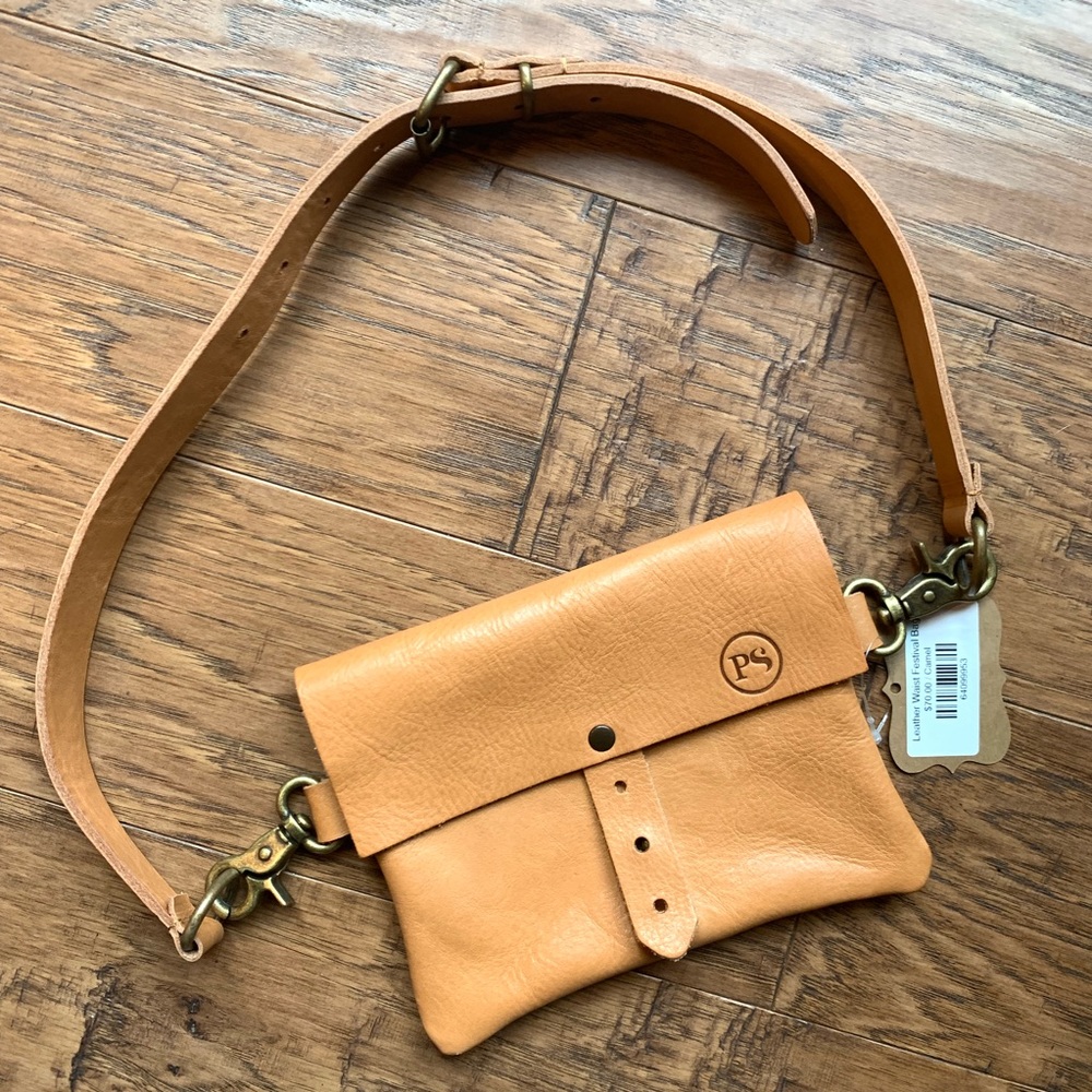 Genuine Leather Waist Festival Bag